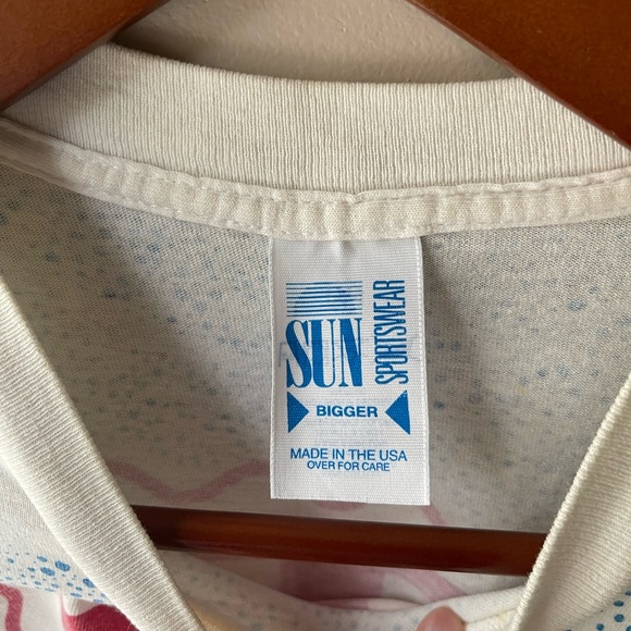 Vintage Sun Sportswear Graphic Tee Basketball Hoops Single Stitch 80s 90s XS - Picture 6 of 7